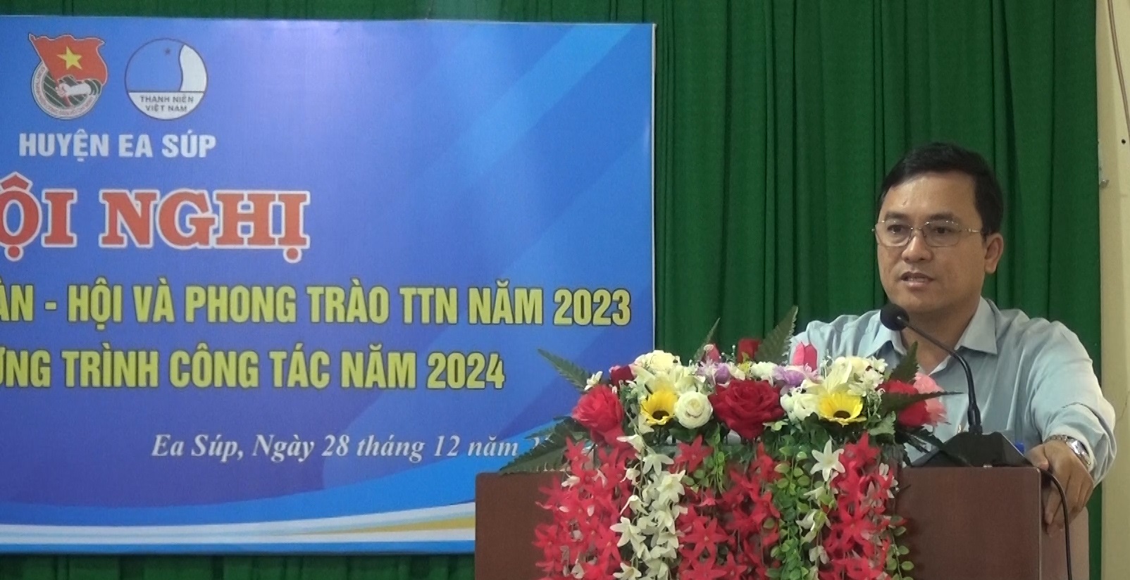 đồng chí Nguyễn Thanh Tuấn – Phó Chủ tịch HĐND huyện phát biểu chỉ đạo